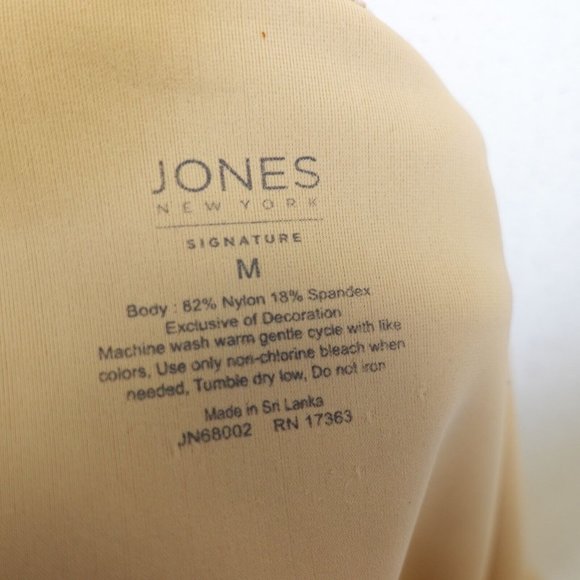 Jones New York Skirt Medium Mini Short Slip Pencil Beige Tan Nude Stretch - Picture 2 of 8